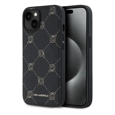 Kryt na mobil Karl Lagerfeld PU Karl Heads Pattern MagSafe Zadní Kryt pro iPhone 14 Black