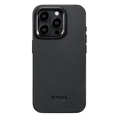 Kryt na mobil Pitaka MagEZ Pro 4 600D Case Black/Grey Twill iPhone 15 Pro