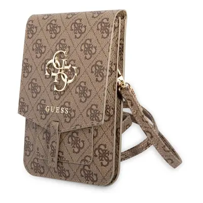 Pouzdro na mobil Guess PU 4G Metal Logo Phone Bag Brown