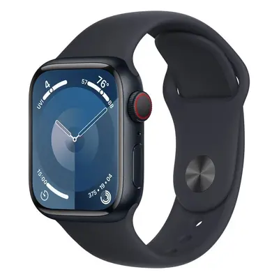 Chytré hodinky Apple Watch Series 9 41mm Cellular Temně inkoustový hliník s temně inkoustovým ře