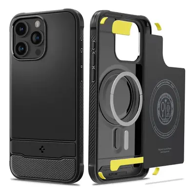 Kryt na mobil Spigen Rugged Armor MagSafe Matte Black iPhone 15 Pro Max