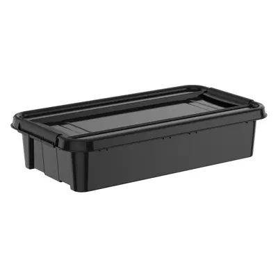 Úložný box Siguro Pro Box Recycled Underbed 31 l, 39,5 x 17,5 x 72 cm, černý