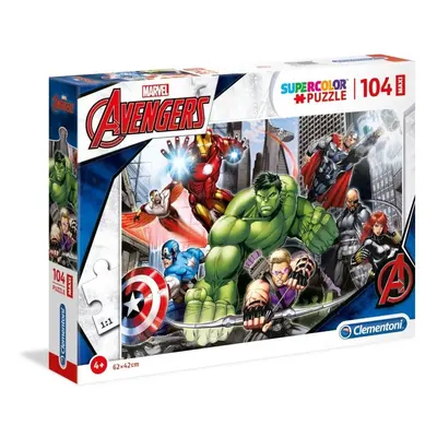 Puzzle Clementoni Puzzle Avengers: Připraveni k boji MAXI 104 dílků