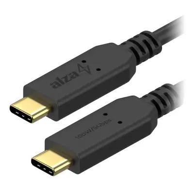 Datový kabel AlzaPower Core USB-C to USB-C 3.2 Gen 1 100W 1m černý