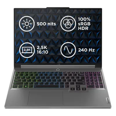 Herní notebook Lenovo Legion 5 16IRX9 Luna Grey kovový + podložka pod myš