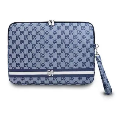 DKNY PU Leather Checkered Pattern and Stripe Obal na Notebook 13/14" Blue