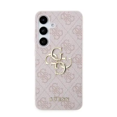 Kryt na mobil Guess PU 4G Metal Logo Zadní Kryt pro Samsung Galaxy S24+ Pink