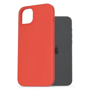 Kryt na mobil AlzaGuard Premium Liquid Silicone Case pro iPhone 15 Plus červené