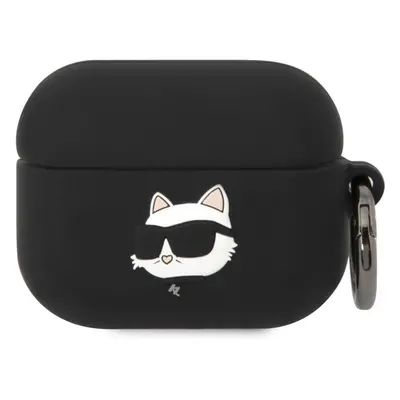 Pouzdro na sluchátka Karl Lagerfeld 3D Logo NFT Choupette Head Silikonové Pouzdro pro Airpods Pr