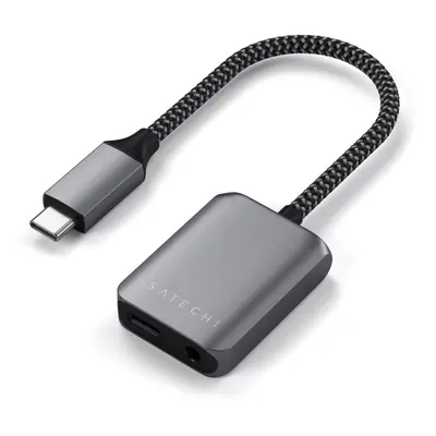 Replikátor portů Satechi USB-C to 3.5mm Audio & PD Adapter - Space Grey