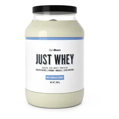 Protein GymBeam Protein Just Whey 2000 g, white chocolate coconut