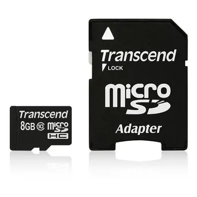 Paměťová karta Transcend Micro SDHC 8GB Class 10 + SD adaptér