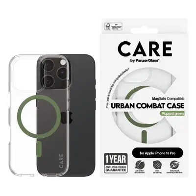 Kryt na mobil PanzerGlass CARE kryt Apple iPhone 16 Pro MagSafe Combat čirý/zelený + záruka prot