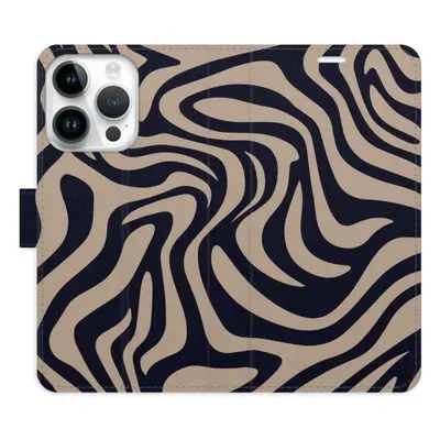 iSaprio Flip pouzdro Zebra Black 02 pro iPhone 15 Pro n24zb02-FLP2-i15p