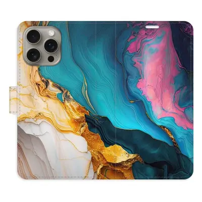 iSaprio Flip pouzdro Colourful Marble pro iPhone 15 Pro Max n24cm-FLP2-i15pM