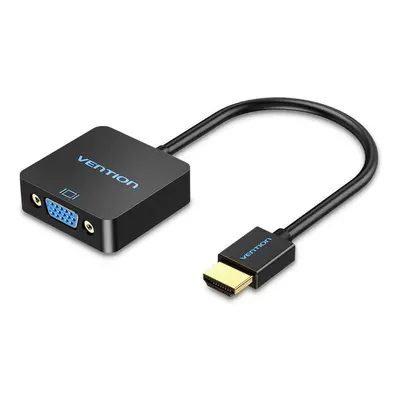 Redukce Vention HDMI to VGA Converter with Female Micro USB and Audio Port 0.15m Black