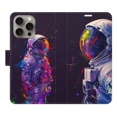 iSaprio Flip pouzdro Neon Astronaut 02 pro iPhone 15 Pro Max n24na02-FLP2-i15pM