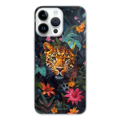 iSaprio Flower Jaguar - iPhone 15 Pro Max mnmfljag-TPU3_i15pM