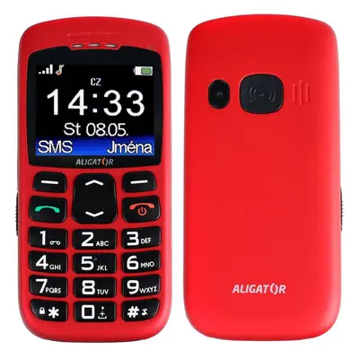 Mobilní telefon Aligator A670 Senior Red