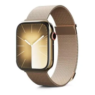 Řemínek Epico Milanese+ pro Apple Watch SE/Series 1-9 (42/44/45mm)/10 (46mm)/Ultra (49mm) - zlat