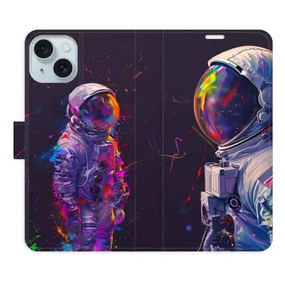 iSaprio Flip pouzdro Neon Astronaut 02 pro iPhone 15 Plus n24na02-FLP2-i15pls