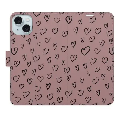 iSaprio Flip pouzdro Heart Dark 02 pro iPhone 15 Plus n24hd02-FLP2-i15pls