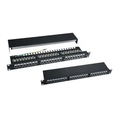 XtendLan Patch panel 19", 24 portů, stíněný, C5E,vyvazovák,dual, 2xAu