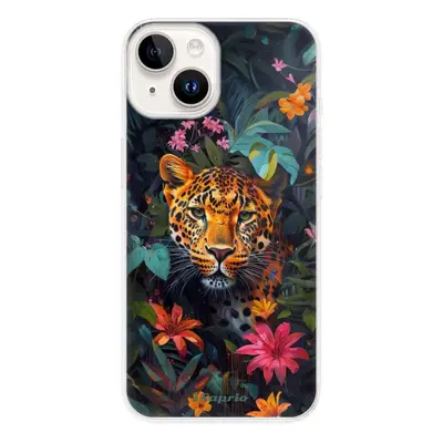 iSaprio Flower Jaguar - iPhone 15 Plus mnmfljag-TPU3-i15pls