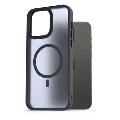 Kryt na mobil AlzaGuard Matte Case Compatible with MagSafe pro iPhone 15 Pro Max tmavě modrý