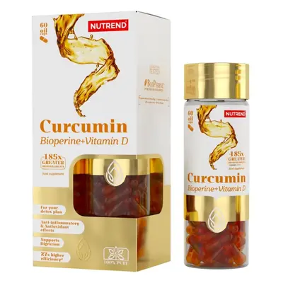 Vitamíny Nutrend Curcumin + Bioperine + Vitamin D, 60 Kapslí