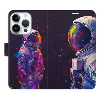 iSaprio Flip pouzdro Neon Astronaut 02 pro iPhone 15 Pro n24na02-FLP2-i15p