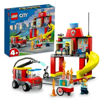 LEGO stavebnice LEGO® City 60375 Hasičská stanice a auto hasičů