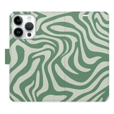 iSaprio Flip pouzdro Zebra Green 02 pro iPhone 15 Pro n24zg02-FLP2-i15p