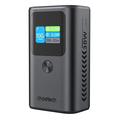 Powerbanka ChoeTech 10,000mAh PD30W 3Ports & TFT Display Power Bank