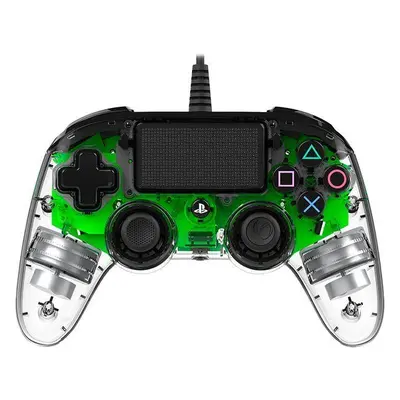 Gamepad Nacon Wired Compact Controller PS4 - průhledný zelený