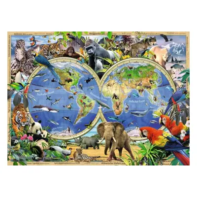 RAVENSBURGER Puzzle Svět divokých zvířat XXL 100 dílků