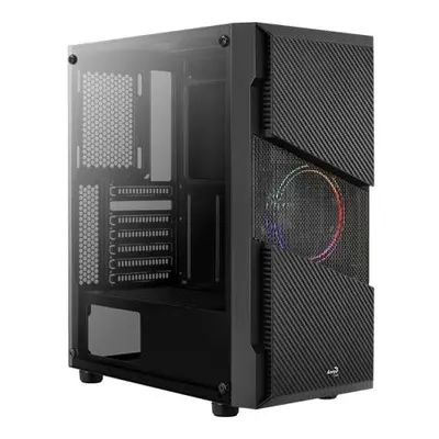 AEROCOOL skříň Menace Saturn FRGB ML G, Mid tower, 2x USB 3.0, 2x audio, 1x 120mm FRGB Fan, bez 