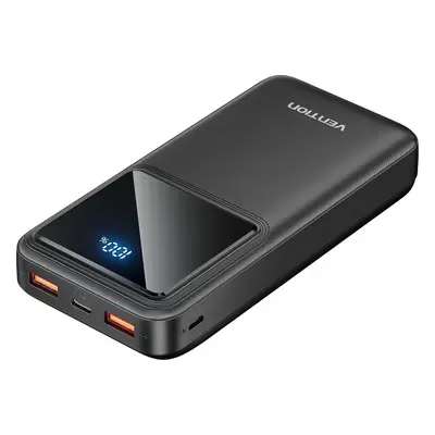 Powerbanka Vention 20000mAh 22.5W Portable Power Bank Black