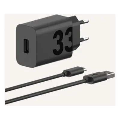 Motorola TurboPower 33W + USB-C kabel 1m, černá PG38C06448