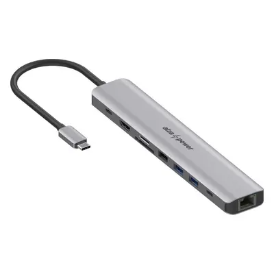 AlzaPower Metal USB-C Dock Station 9v1 (140W) vesmírně šedý