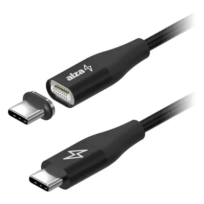 Datový kabel AlzaPower MagCore USB-C to USB-C 100W 2m černý