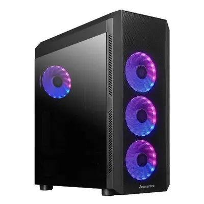 CHIEFTEC skříň SCORPION 4, ATX, 1x USB-C 3.2, 2x USB 3.1, 4x 120mm ARGB Fan, ARGB Hub, černá