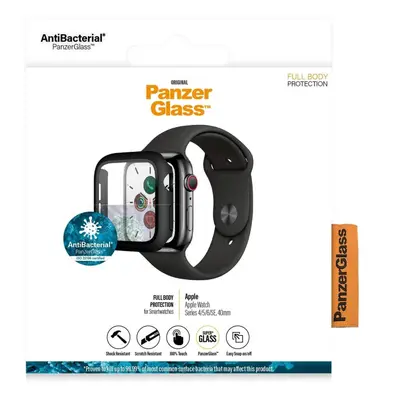 Ochranný kryt na hodinky PanzerGlass Full Protection pro Apple Watch 4/5/6/SE 40mm (černý rámeče