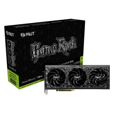 Grafická karta PALIT GeForce RTX 4070 Ti SUPER GameRock OmniBlack 16GB GDDR6X