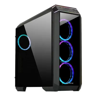 CHIEFTEC skříň STALLION II, ATX, 1x USB-C 3.2, 2x USB 3.1, 1x USB 2.0, 4x 120mm RGB Fan, černá