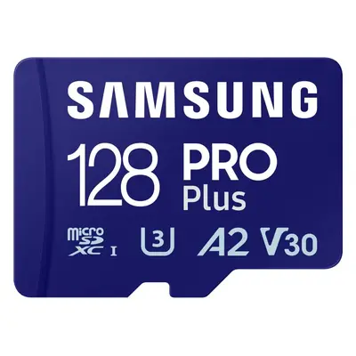 Paměťová karta Samsung MicroSDXC 128GB PRO Plus + SD adaptér (2023)