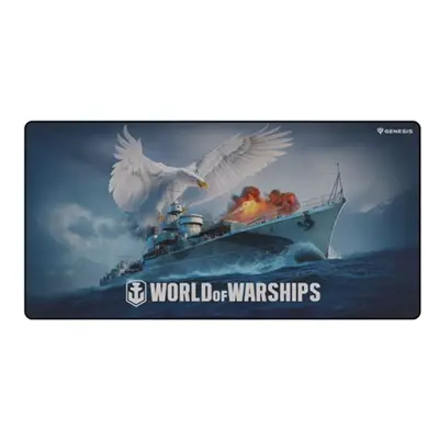 Herní podložka pod myš Genesis CARBON 500 WORLD of WARSHIPS, MAXI 90 x 45 cm