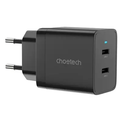 Nabíječka do sítě ChoeTech Mini Dual USB-C PD40W Wall Charger