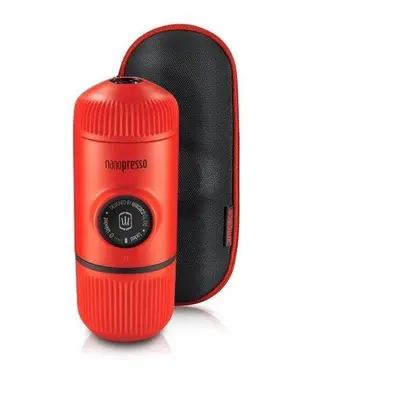 Cestovní kávovar Wacaco Nanopresso Lava Red + pevný obal