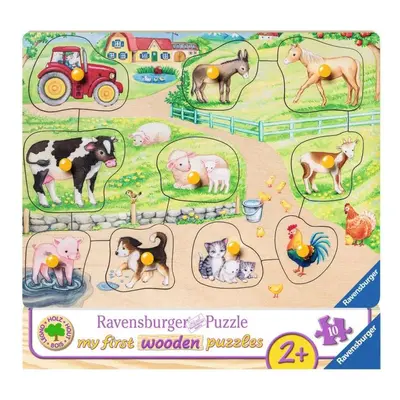 RAVENSBURGER Dřevěná vkládačka Ráno na farmě